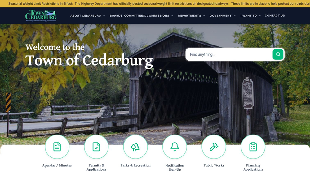 Town of Cedarburg, Wisconsin website